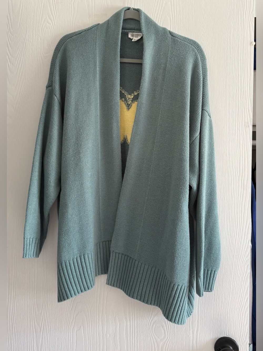 Super soft green Cardigan with butterfly on back XLP